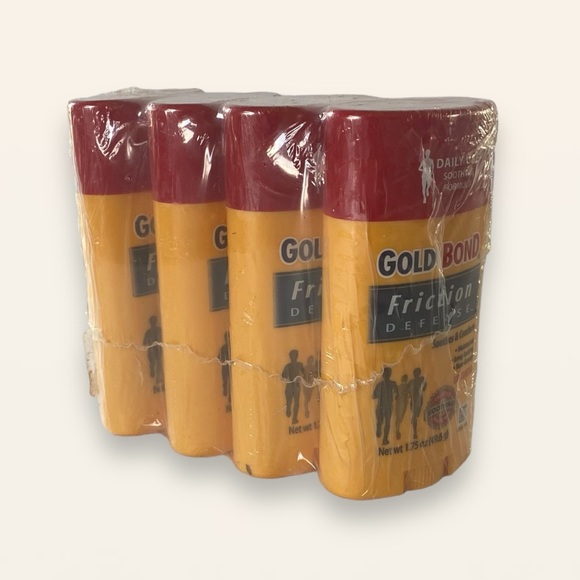 NWT NIP 4-Pack Gold Bond Friction Defense Anti-Chaffing Sticks 1.75oz Unscented - Picture 2 of 8